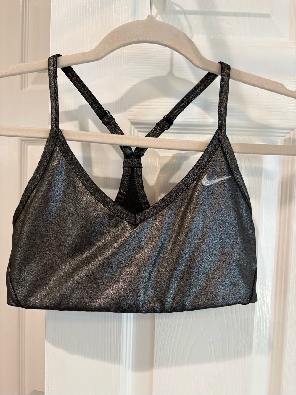Nike Women's Shimmery Charcoal Sports Bralette